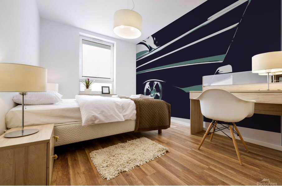 56 CHEVY 2 Mural print