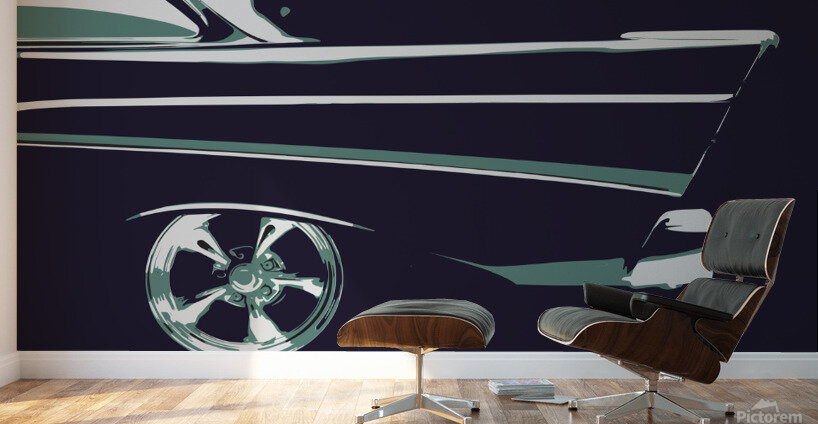 56 CHEVY 2 Wall Murals