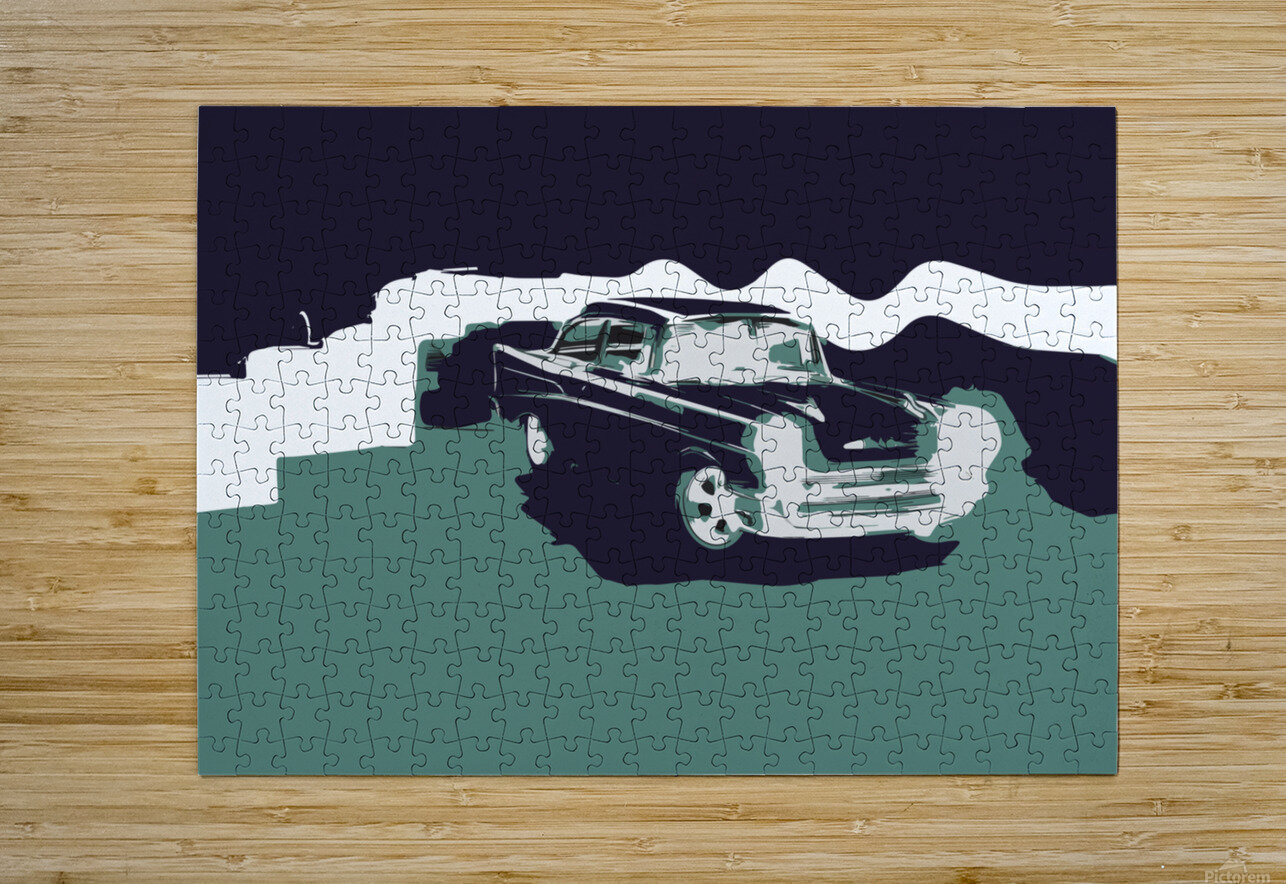 56 CHEVY 3 Banged Knuckles Art Puzzle printing